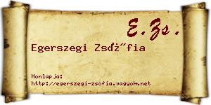 Egerszegi Zsófia névjegykártya